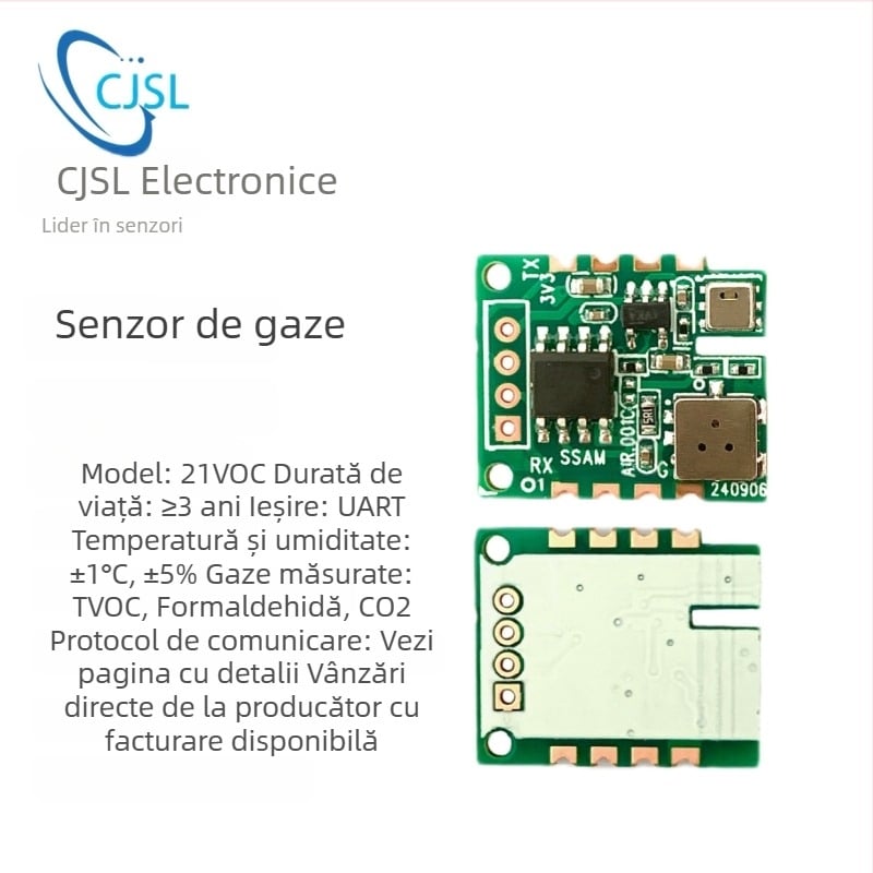 Modul de detecție a calității aerului 21VOC all-in-one cu TVOC, formaldehidă, CO2, temperatură și umiditate, ieșire UART