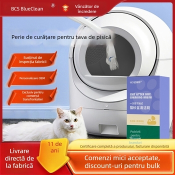 Perie de curățare pentru lada de nisip a pisicii, Blue Seth, material burete