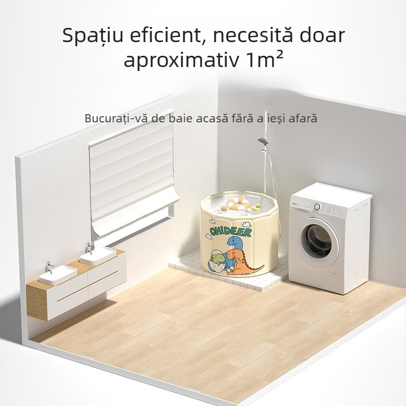 Găleată de baie pliabilă pentru adulți, baie completă a corpului și îmbăiere (Stil: pliabil; Utilizare: baie; Material: altul)