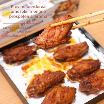 Hârtie de aluminiu pentru grătar - grosime 12µm, pentru grill pan, (Sigură pentru microunde: Da, Personalizabilă: Da)