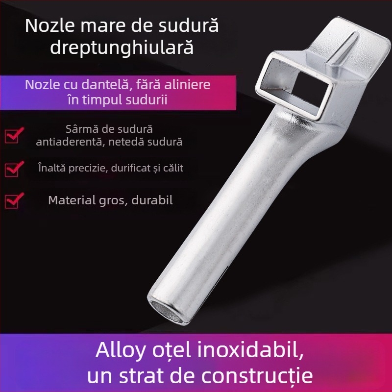 Pistol de sudură cu aer cald pentru PVC plastic moale, duză dreptunghiulară și tijă de sudură plată, 1600W, 220–240V, protecție la supraîncălzire