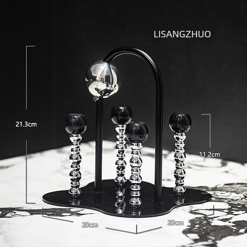 Set de șase pahare din sticlă rezistente la căldură, în stil INS, cu model glaciar.