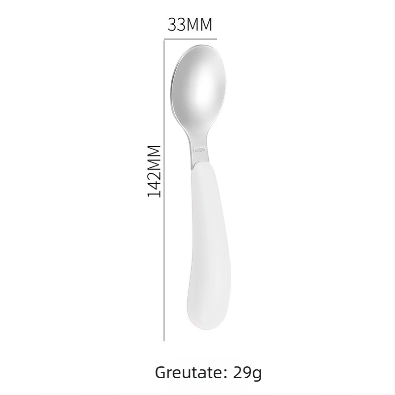 Set tacâm din oțel inoxidabil pentru copii – lingură și furculiță, 200 de bucăți, pentru copii peste 24 de luni, stil minimalist modern