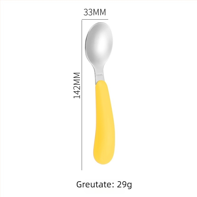 Set tacâm din oțel inoxidabil pentru copii – lingură și furculiță, 200 de bucăți, pentru copii peste 24 de luni, stil minimalist modern