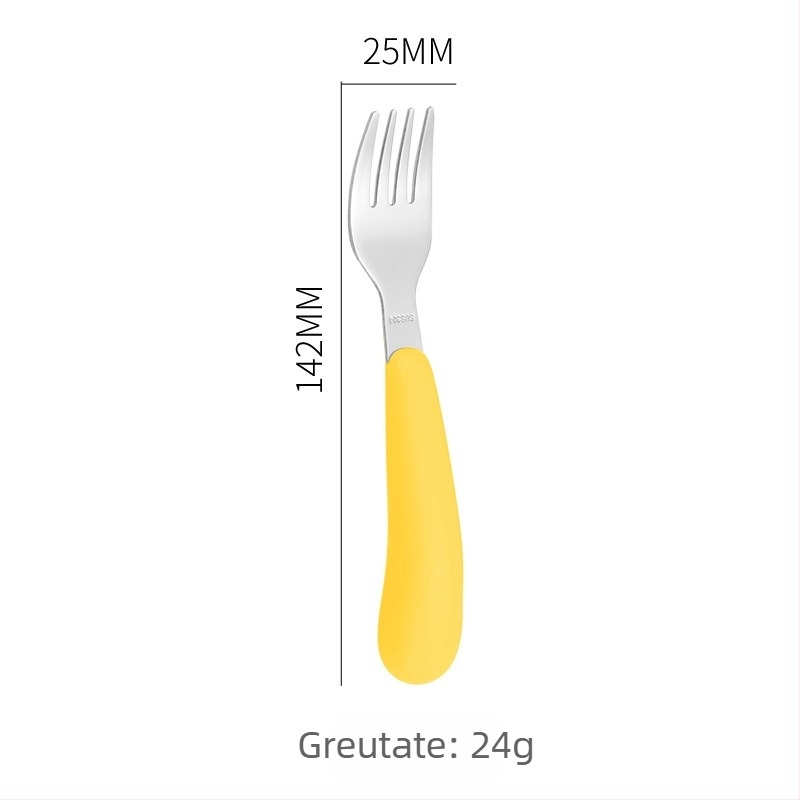 Set tacâm din oțel inoxidabil pentru copii – lingură și furculiță, 200 de bucăți, pentru copii peste 24 de luni, stil minimalist modern