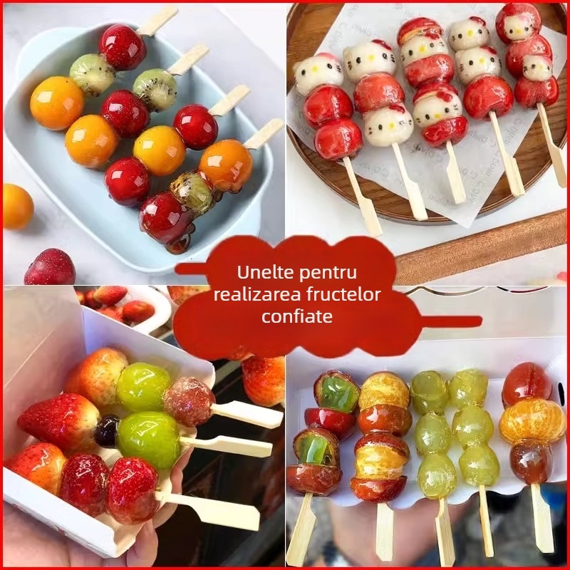 Frigărui din bambus pentru candied hawthorn și oden – stil modern simplu, model solid, finisaj cu cilindru de cânepă, calitate premium