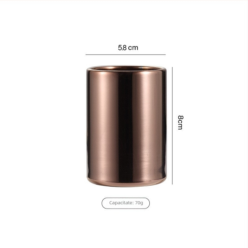 Canister din oțel inoxidabil pentru furculițe de fructe — stil european modern, placare cu titan, suport pentru scobitori, lustruire oglindă