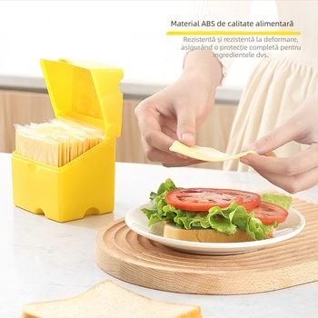 Cutie ABS pentru păstrarea alimentelor, formă pătrată, capacitate sub 300 ml, cu un singur nivel, fără izolație