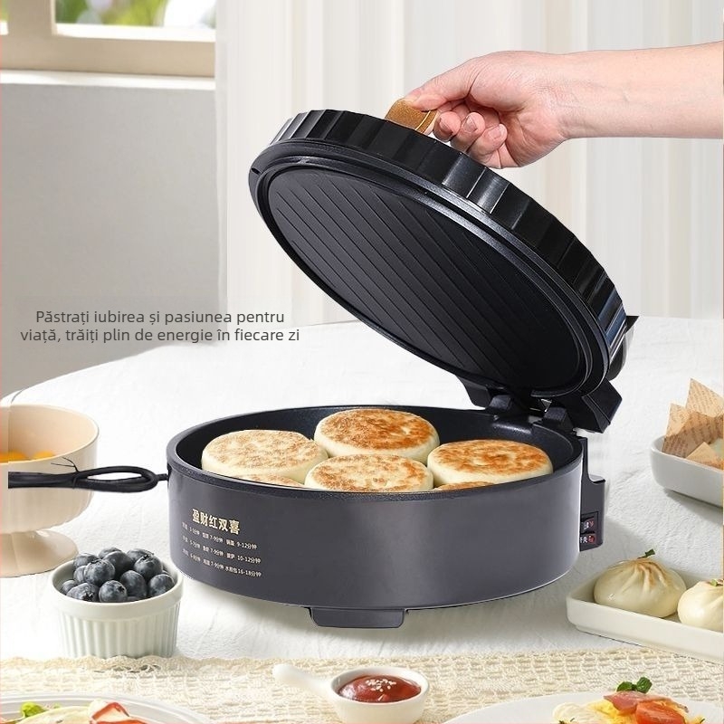 Tigaie electrică pentru clătite, uz casnic, cu design cu placă suspendată, încălzire pe o singură parte, control prin buton, 1000–1200 W