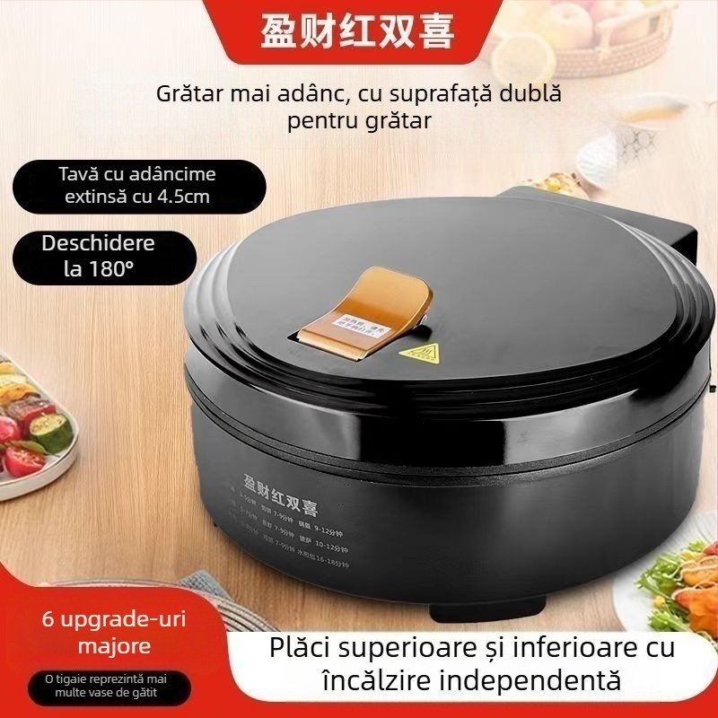 Tigaie electrică pentru clătite, uz casnic, cu design cu placă suspendată, încălzire pe o singură parte, control prin buton, 1000–1200 W