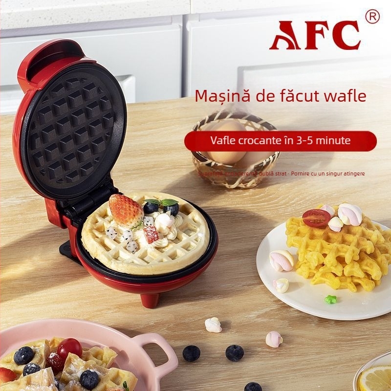 Mașină mică de gofre și crepe cu control automat al temperaturii, tigaie electrică pentru uz casnic, control prin buton, încălzire pe o parte, putere ≤1000W