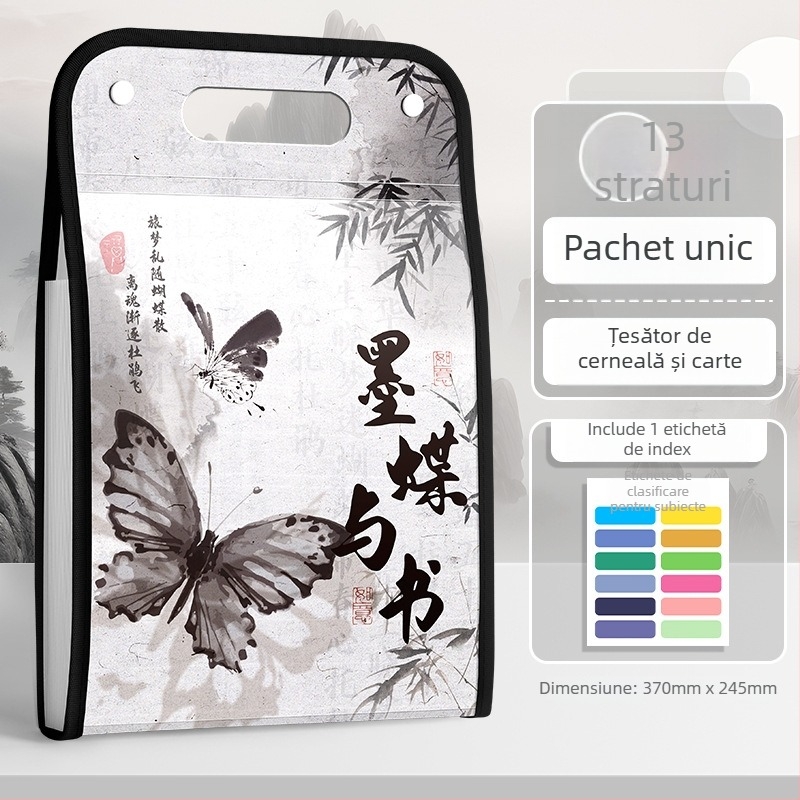 Kaba bear KBX-7100 Dosar de fișiere din plastic cu 13 compartimente în formă de acordeon, siglă imprimată, personalizabil