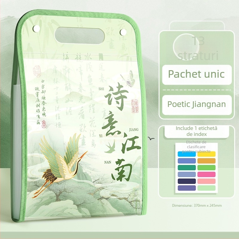 Kaba bear KBX-7100 Dosar de fișiere din plastic cu 13 compartimente în formă de acordeon, siglă imprimată, personalizabil