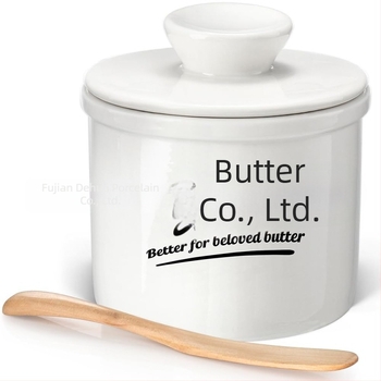 Cutie ceramică pentru unt cu design modern minimalist, stil occidental (Material: ceramică; Logo: imprimat; Mărci private autorizate: Da; Calitate: superioară)