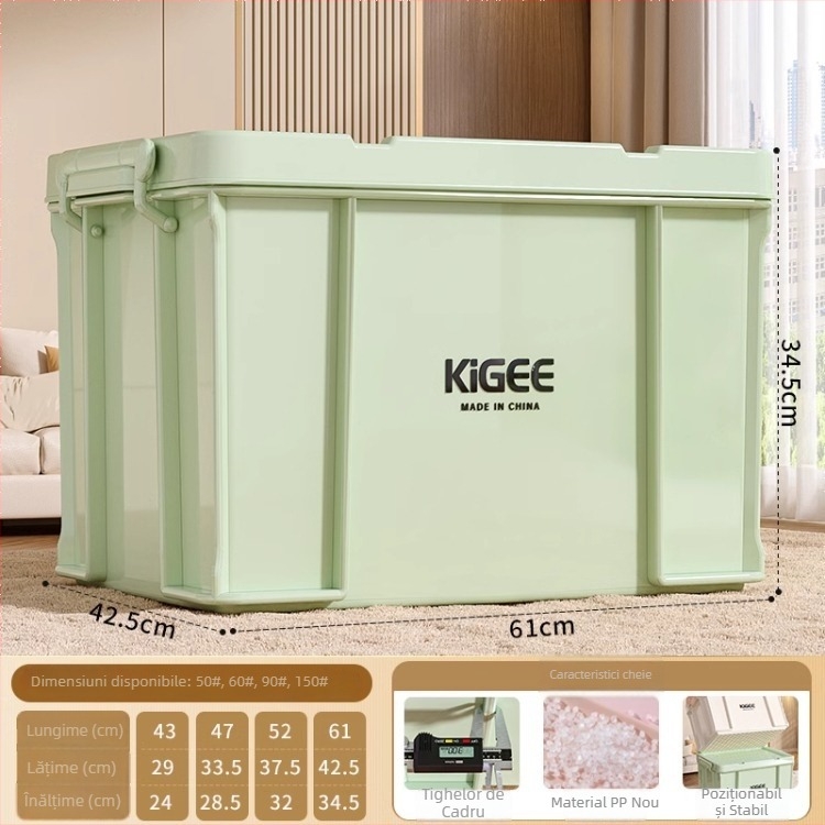 Cutie de depozitare pentru cămin, îngroșată, extra mare, din PP plastic, 100% material nou, multifuncțională, protecție împotriva prafului, fără montaj, model 5255