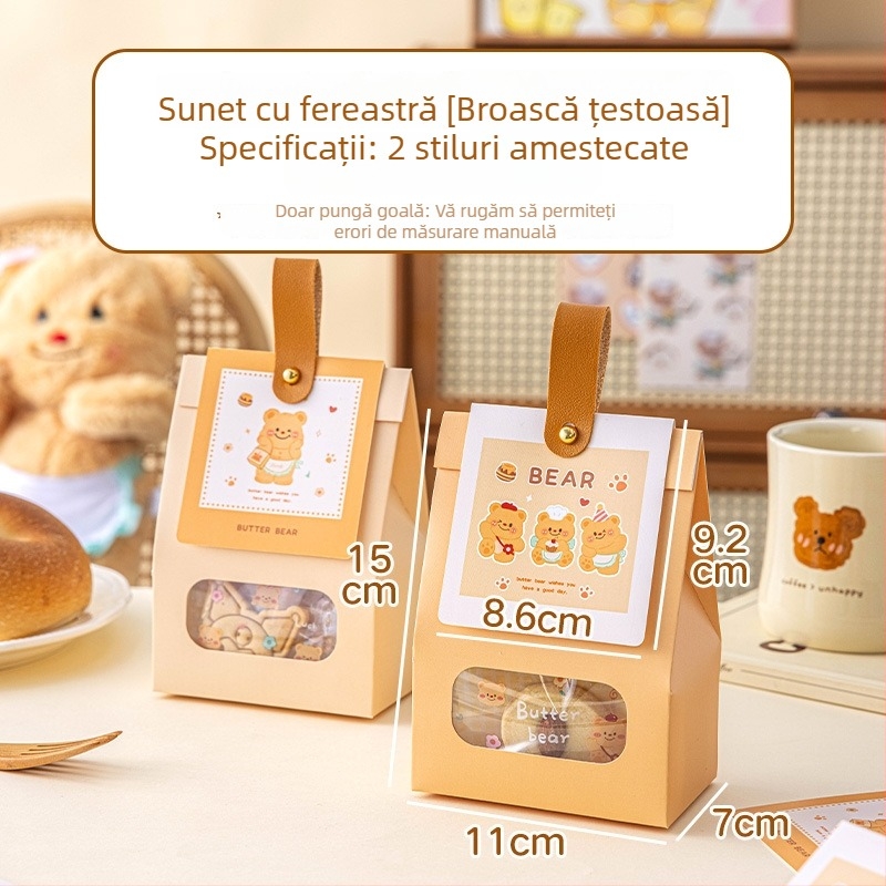 Ambalaj biscuiți cu geam și bază stand-up — turnare prin injecție pentru nugát și caramel; Brand: Meiti; Proces: injecție; Etichetă privată permisă; Toleranța greutății ±5%