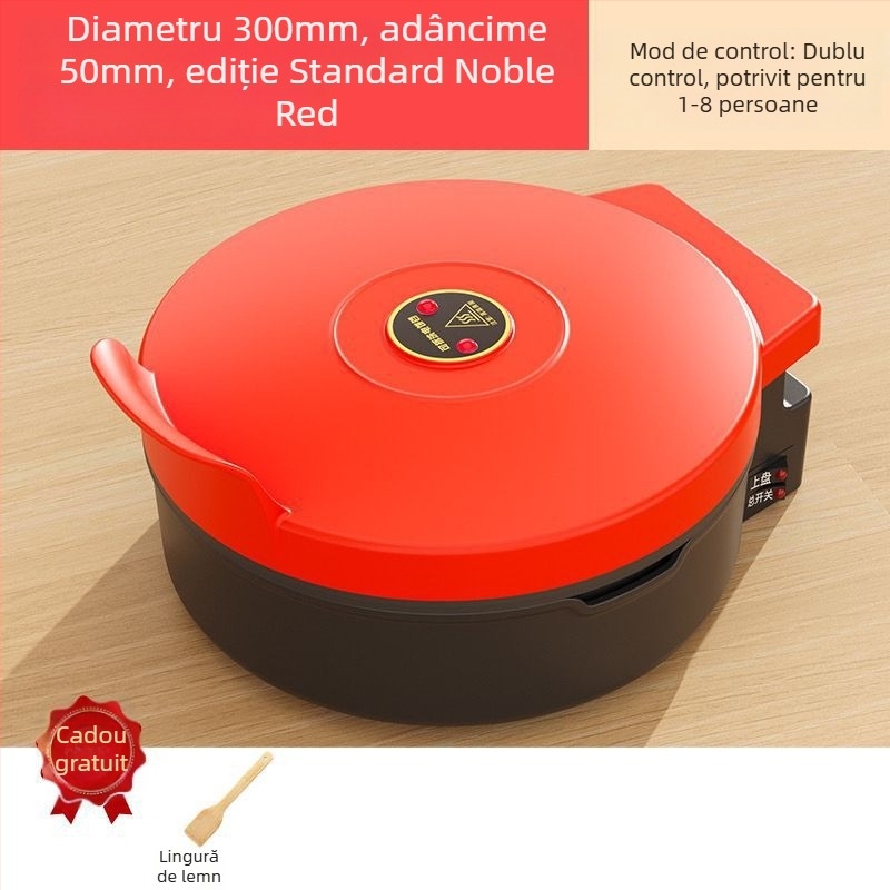 Mașină electrică de crepe cu părți detașabile și lavabile, încălzire pe o singură față, control prin buton, 1500 W+