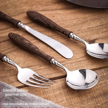Set cuțite pentru steak, furculițe și lingură, Careno, oțel inoxidabil 304, stil Nordic, stil minimalist, cadou de nuntă