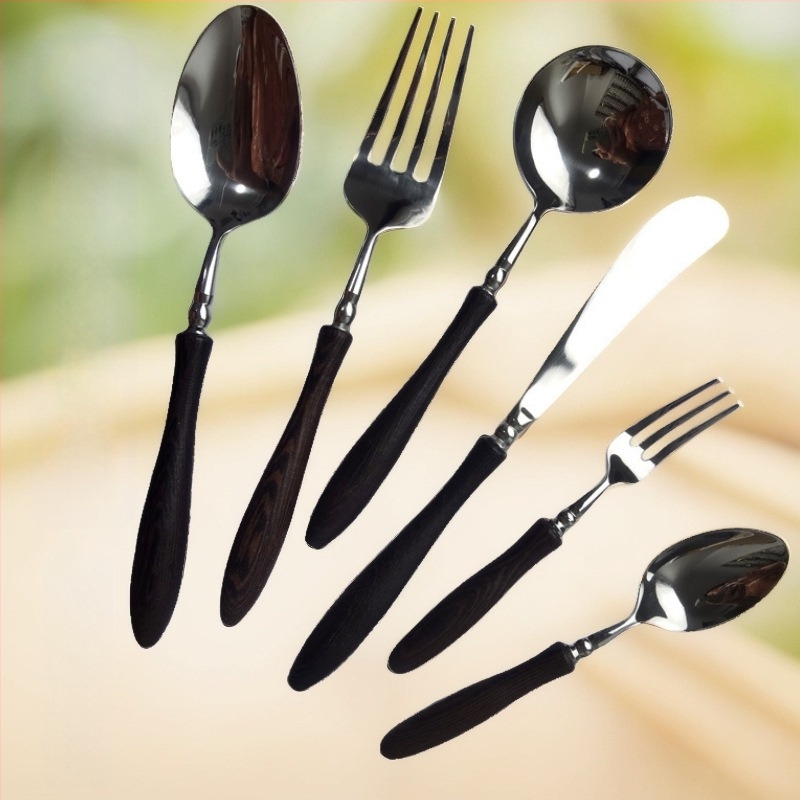 Set cuțite pentru steak, furculițe și lingură, Careno, oțel inoxidabil 304, stil Nordic, stil minimalist, cadou de nuntă
