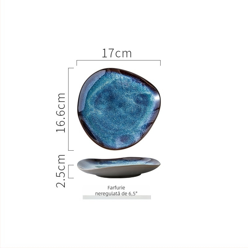 Set ceramic de masă, copt în cuptor, stil japonez, 13 piese, compatibil cu microunde