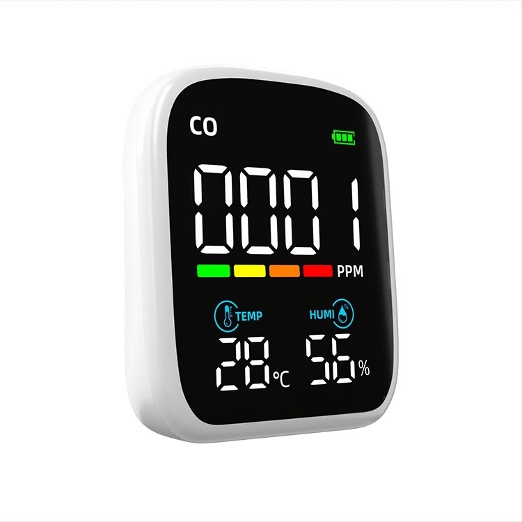 Detector portabil de monoxid de carbon – model ZN-PV28-CO, interval de măsurare 0-1000 ppm, măsoară CO, temperatură și umiditate, 3.7V DC, precizie 1%