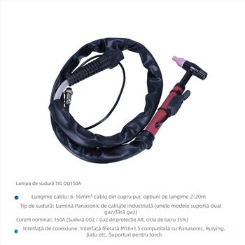 Accesorii WP Argon Arc sudură — gât flexibil curbat, cap de pistol din silicon, conexiune rapidă, răcire cu aer/apă