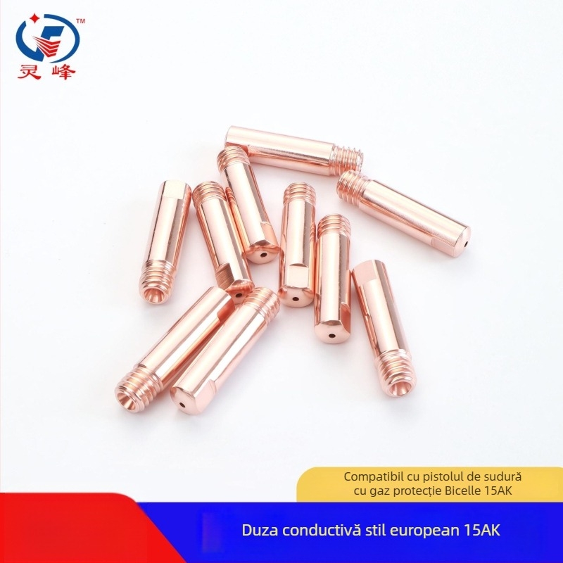 Consumabile pentru sudură: MIG sudare cu protecție gaz, vârf de contact și duză pentru pistol de sudură în stil european