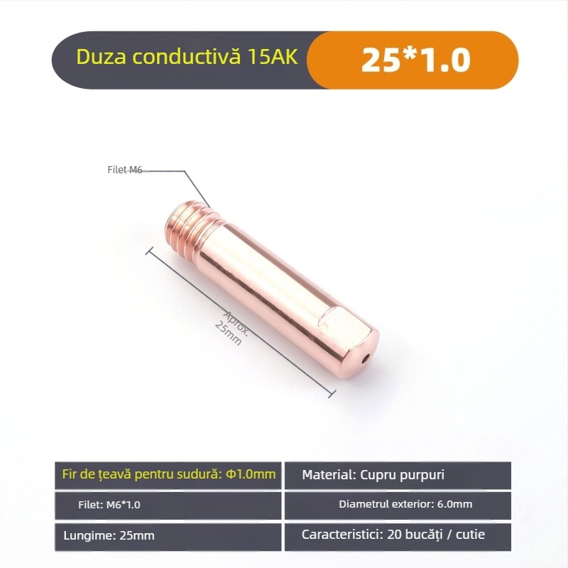 Consumabile pentru sudură: MIG sudare cu protecție gaz, vârf de contact și duză pentru pistol de sudură în stil european