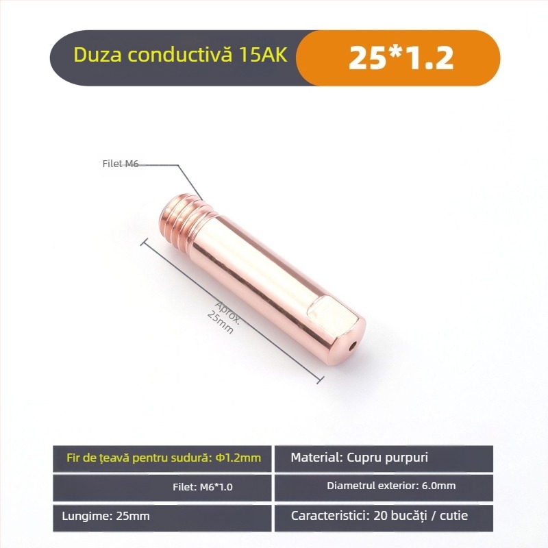 Consumabile pentru sudură: MIG sudare cu protecție gaz, vârf de contact și duză pentru pistol de sudură în stil european