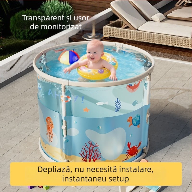 Cadă de baie pliabilă pentru copii – PVC, pentru baie, design pliabil, Yi ling