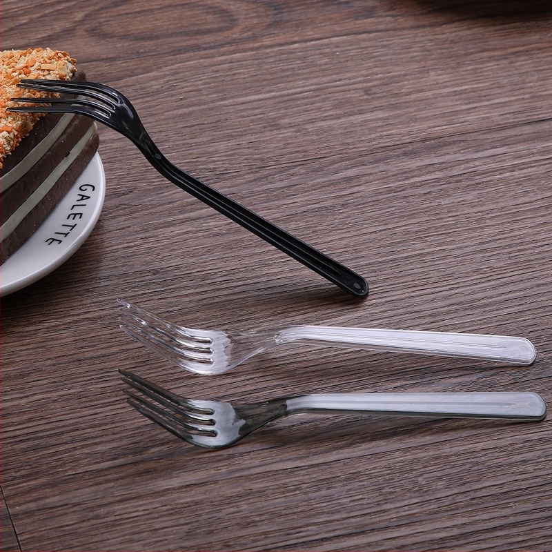 Beihou furculiță de unică folosință din plastic, patru dinți, îngroșată, pentru torturi, deserturi și fructe, material PS, 3.2 g, nu este compatibilă cu microundele