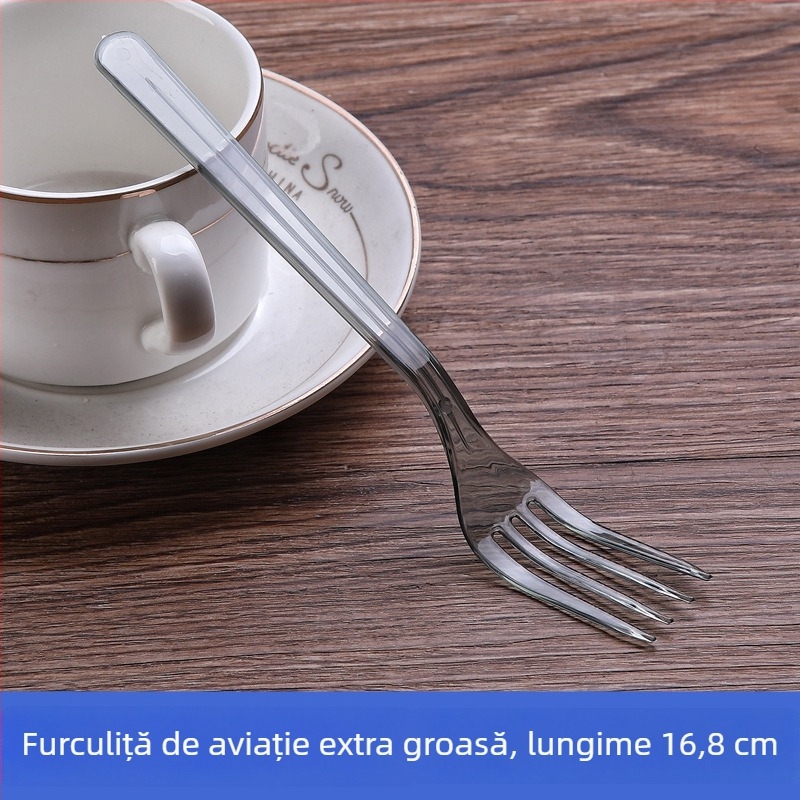 Beihou furculiță de unică folosință din plastic, patru dinți, îngroșată, pentru torturi, deserturi și fructe, material PS, 3.2 g, nu este compatibilă cu microundele