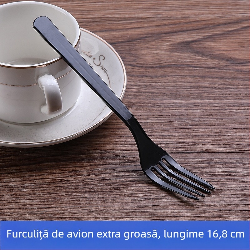 Beihou furculiță de unică folosință din plastic, patru dinți, îngroșată, pentru torturi, deserturi și fructe, material PS, 3.2 g, nu este compatibilă cu microundele