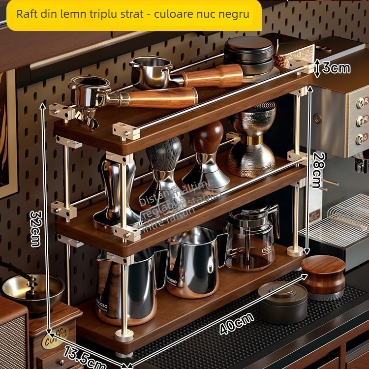 Suport pentru pahare și dulap de depozitare – metal, multifuncțional, stil clasic, model JA102, marca Wangu