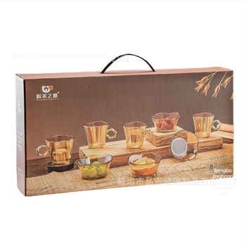 Set de veselă din sticlă pentru masă – înaltă clasă, stil retro ușor lux, pentru adulți, brand Wan meizhiya