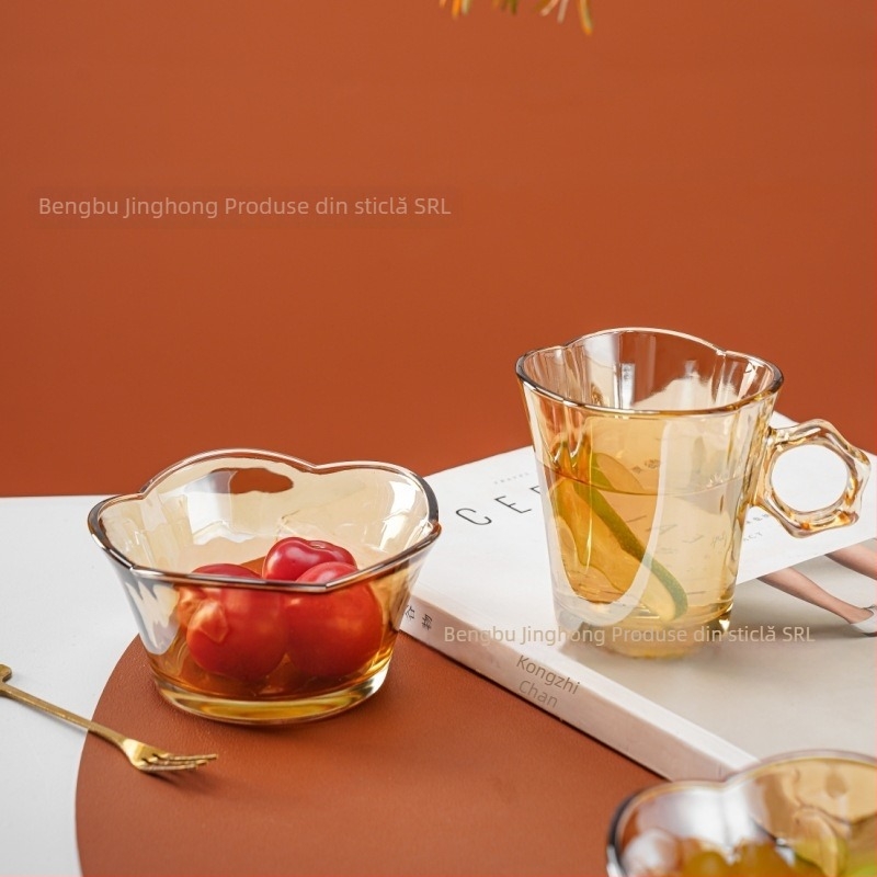 Set de veselă din sticlă pentru masă – înaltă clasă, stil retro ușor lux, pentru adulți, brand Wan meizhiya