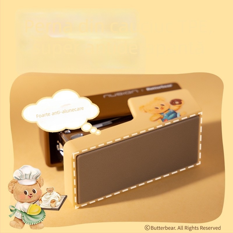 Capsator mini Deli NS083-B, pentru elevi, compact, 25 mm legare, 40 foi, model NS083-B