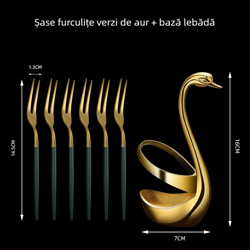 Furculiță de fructe din oțel inoxidabil 304 • stil modern simplu • luciu oglindit • brand Cugf/chef guifei