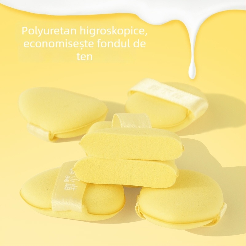 Puf mini pentru corector pe deget – poliuretan hidrofili, uscat/umed, 6 bucăți