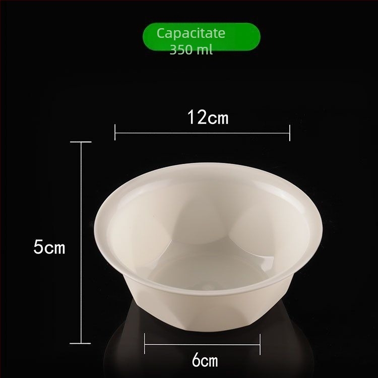 Set de tacâmuri de unică folosință, patru piese: boluri și bețișoare pentru mâncare (plastic, siguranță alimentară, ușor de utilizat)