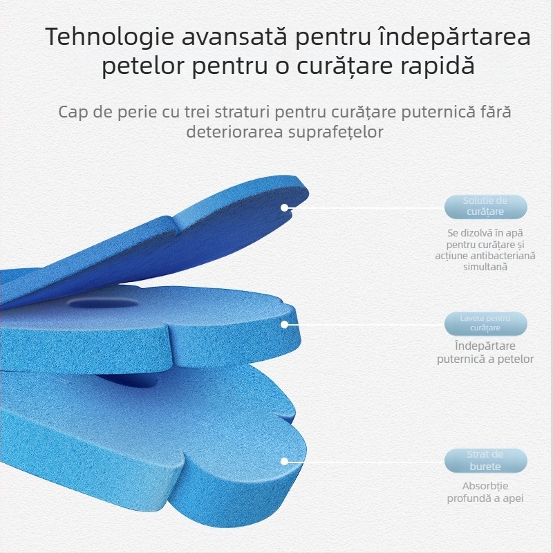 Perie de toaletă montată pe perete, de unică folosință, cu cap de perie înlocuibil, din plastic, design modern minimalist.