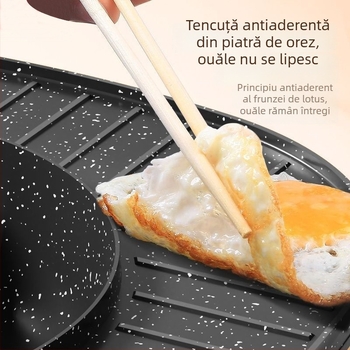 Vas Shabu-shabu all-in-one cu grătar – 1200W, aliaj de aluminiu, adâncimea vasului interior 7 cm, destinat pentru 3-4 persoane