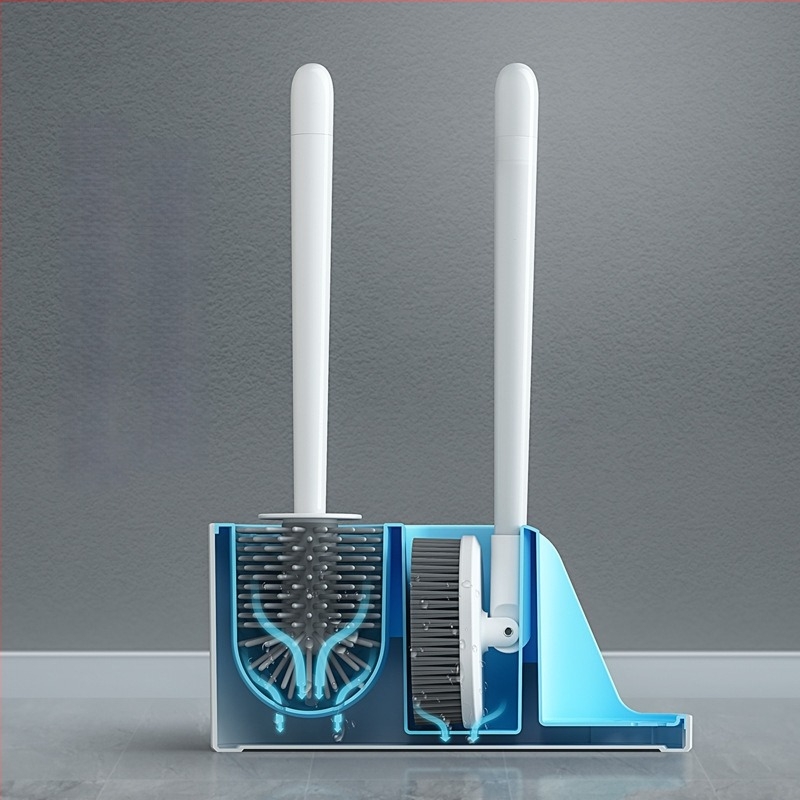 Wanben perie de toaletă din silicon — curățare fără colț mort, 450 g