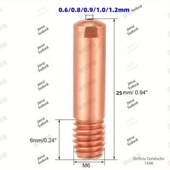 Set accesorii pentru pistol de sudură MB15AK, 12 piese, sudură cu gaz protejat, duză conductivă și duză de protecție a tijei de conectare
