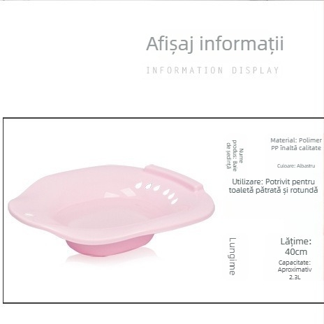 Vas de bidet așezat pentru femei însărcinate și după naștere, din plastic, utilizare bidet