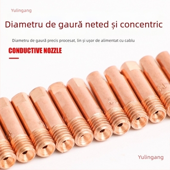 Duza conductivă pentru pistol MIG, stil european, alimentare cu sârmă 0,8 mm, duză de alimentare a sârmei 1,2 mm, transmisie pneumatică, putere cu aer cald și infraroșu
