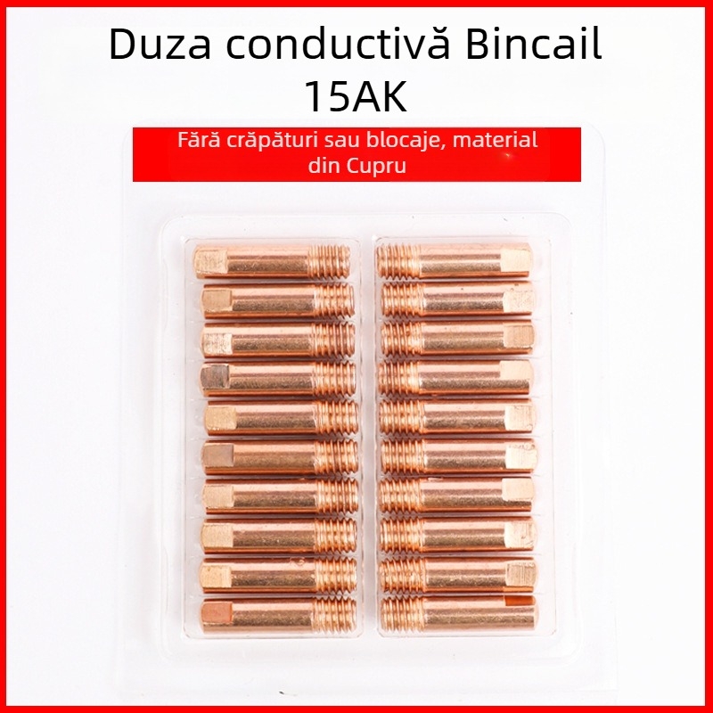 Duza conductivă pentru pistol MIG, stil european, alimentare cu sârmă 0,8 mm, duză de alimentare a sârmei 1,2 mm, transmisie pneumatică, putere cu aer cald și infraroșu