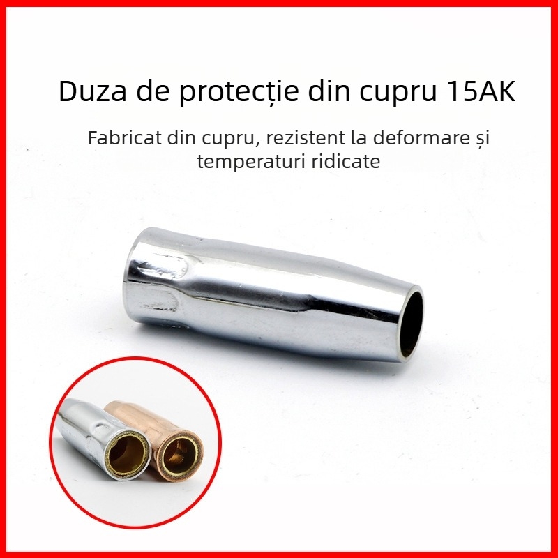 Duza conductivă pentru pistol MIG, stil european, alimentare cu sârmă 0,8 mm, duză de alimentare a sârmei 1,2 mm, transmisie pneumatică, putere cu aer cald și infraroșu