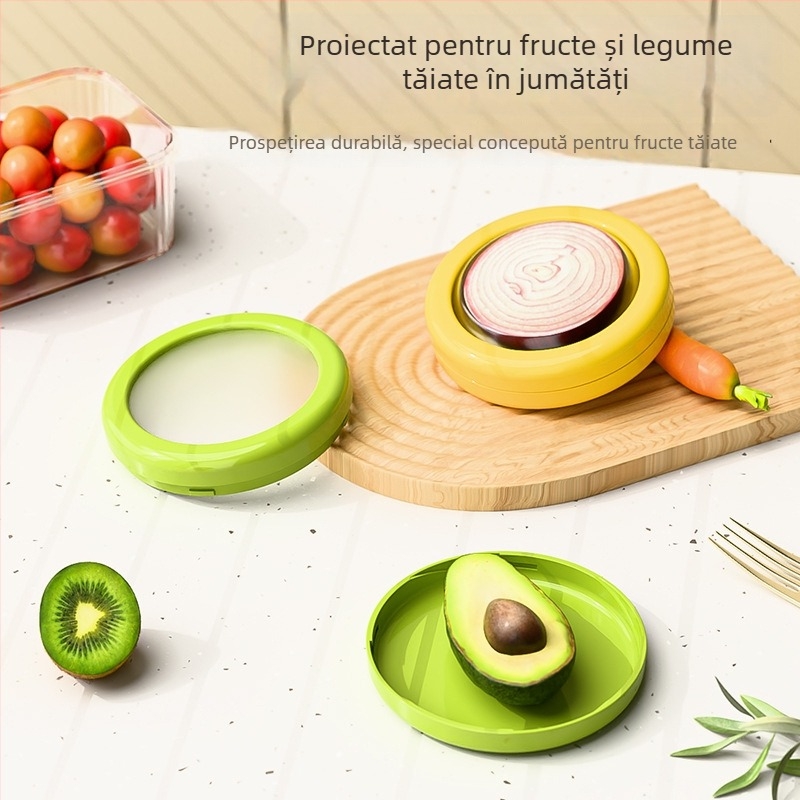 Set de cutii de depozitare pentru fructe și legume, din plastic transparent, cu un singur strat, formă neregulată, capacitate sub 300 ml, sigilate