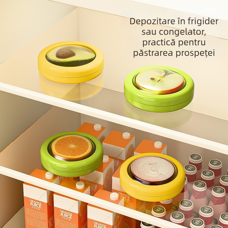 Set de cutii de depozitare pentru fructe și legume, din plastic transparent, cu un singur strat, formă neregulată, capacitate sub 300 ml, sigilate